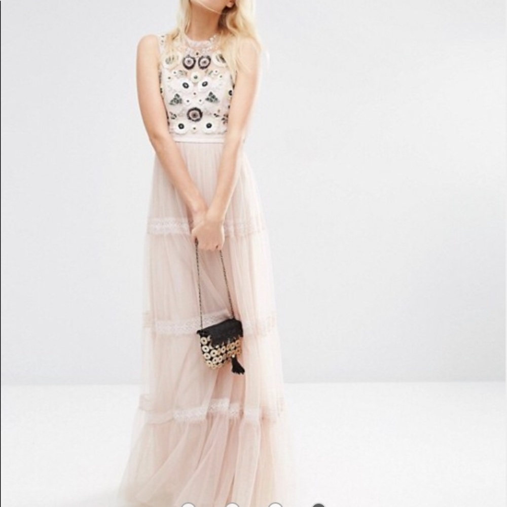 Needle & Thread Tiered Woodland Maxi Dress
